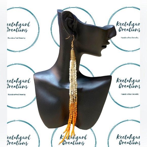 COPY - Handcrafted by Keetahgurl Bead Dangle Earrings - Picture 1 of 4
